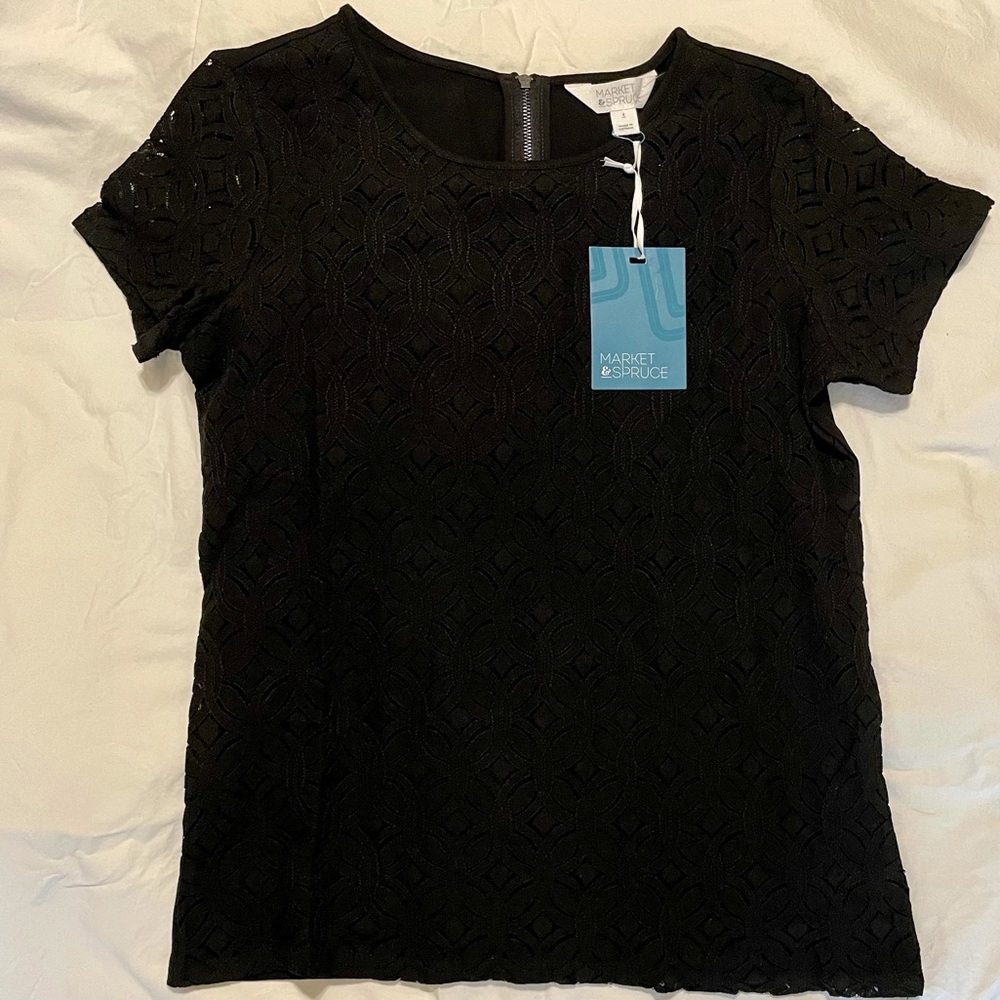 Short Sleeve Lace Blouse